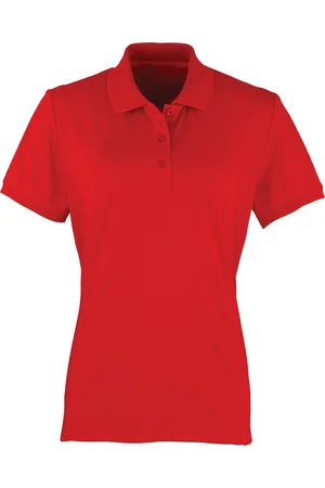 Premier Dames/dames Coolchecker korte mouw Pique Polo T-Shirt