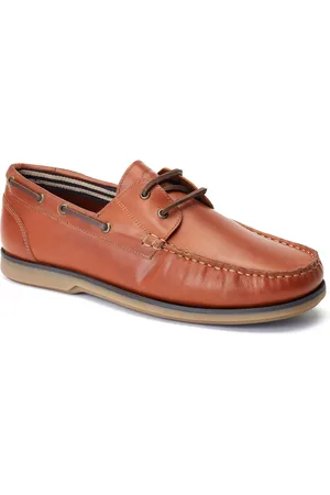 Base London Stern Leren Herenschoenen Burnt Tan