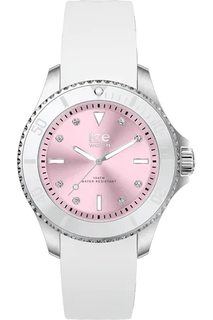 Ice-Watch Ice Watch Ice Steel - White Pastel Pink Dames Horloge 020366