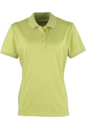 Premier Dames/dames Coolchecker korte mouw Pique Polo T-Shirt (Kalk)