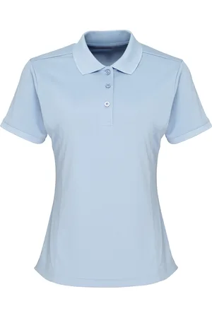 Premier Dames/dames Coolchecker korte mouw Pique Polo T-Shirt (Lichtblauw)