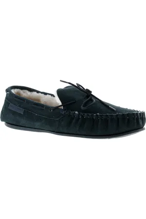 Hush Puppies Allie leer dames mocassin memory foam faux fur