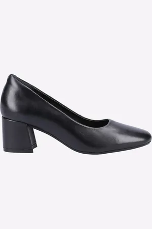 Hush Puppies Alicia Court Shoe Leren Zwarte Hakken Voor Dames
