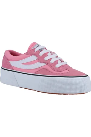 Superga 3041 Revolley Colorblock Platform Leer Dames /Wit Trainers