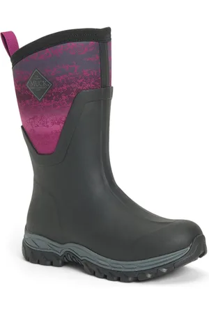 Muck Arctic Sport Mid Rubberen Zwarte/Magenta Regenlaarzen