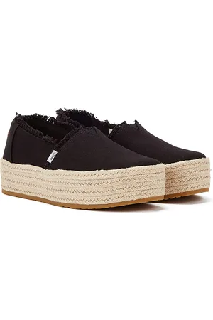 TOMS Canvas Valcia Vrouwen Zwarte Espadrilles