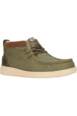 Hey dude Wally Mid GripR Canvas Herenlaarzen Dusty Olive