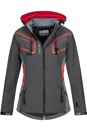 Arctic Dames Softshell Jas Donkergrijs-Lichtgrijs