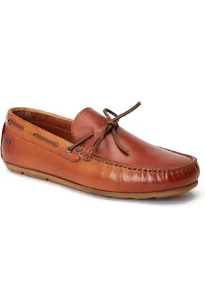 Base London Brooks Leren Herenpantoffels Burnt Tan