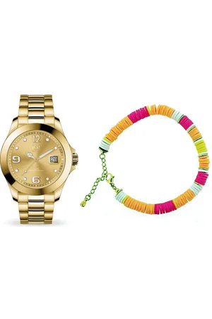 Ice-Watch Ice Watch Gift Box - Ice Steel - Classic Gold - M - Multicolour Jewel Dames Horloge Goudkleurig 020908