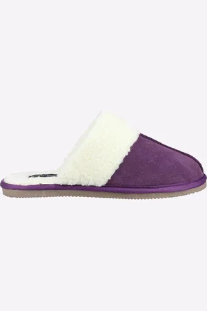 Hush Puppies Arianna Suede Paarse Dames Sloffen