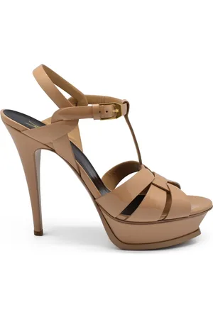 Saint Laurent Tribute Sandalen Beige
