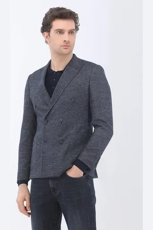 Kip Micro slim-fit jasje van wolmix