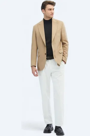 Kip Effen modern fit jasje van wolmix