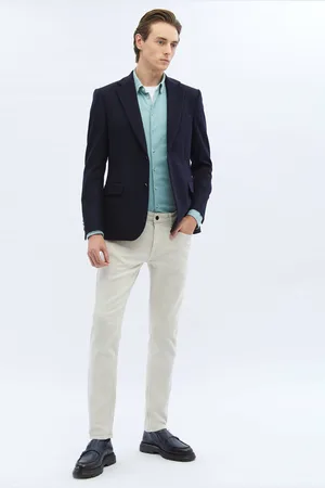 Kip Effen modern fit jasje van wolmix