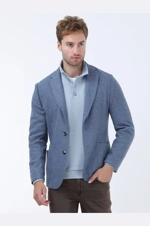 Kip Effen modern fit gebreid jack van wolmix