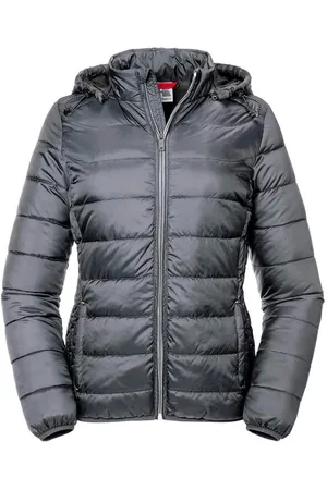 Russell Athletic Russell Dames/dames Hooded Nano Jacket (IJzergrijs)