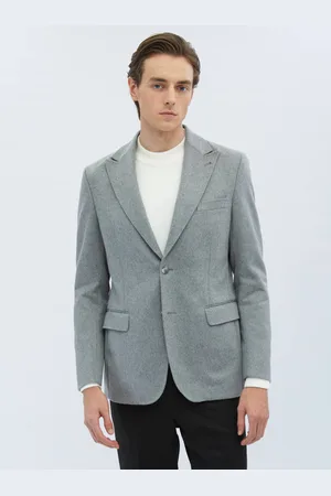 Kip Effen modern fit jasje van wolmix