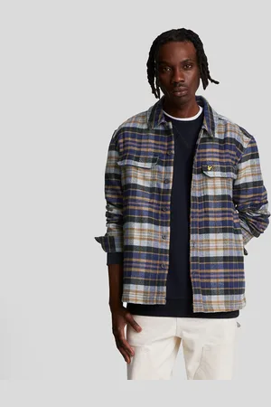 Lyle & Scott Herenoverhemd Lyle And Scott geruit flanel in marineblauw