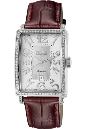 Gevril Dames 6209NL Glamour Automatische Witte Diamanten Horloge