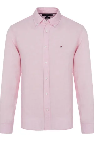 Tommy Hilfiger Linnen shirt rozenkleur