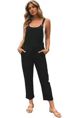 Azura Exchange Dames Knopbanden Met Zakjes Korte Jumpsuit in