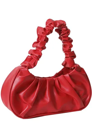 Azura Exchange Dames Kleine PU Leren Handtas Clutch met Plissé Ontwerp