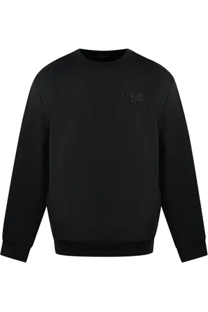 Roberto Cavalli Cavalli Class Print Logo Zwarte Trui
