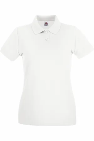 Fruit Of The Loom Dames Lady-Fit Premium Korte Mouw Polo Shirt