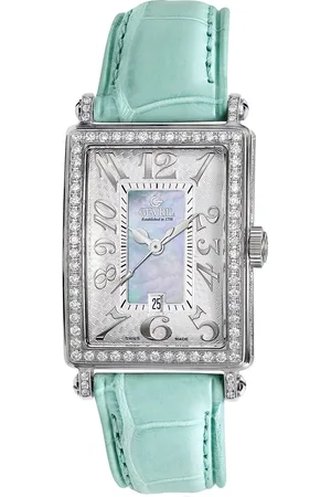 Gevril Dames 7247NV Mini Kwartshorloge Avenue of Americas Blauw Diamant