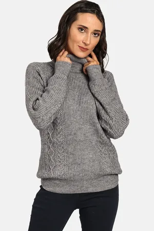 William De Faye Trui met rolkraag Fancy knitting in 4 draden