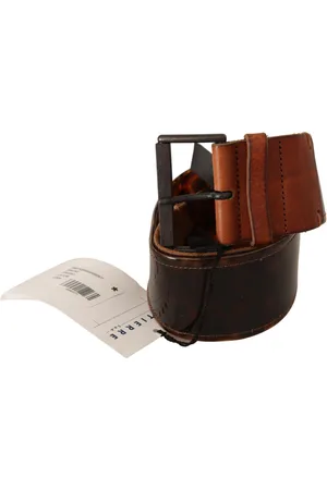 ERMANNO SCERVINO Vintage-Tone Leren Riem met Gesp sluiting