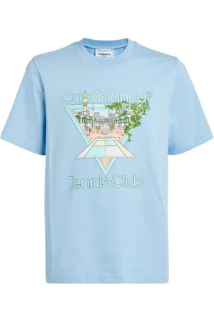 Casablanca Tennis Club Design lichtblauw T-shirt