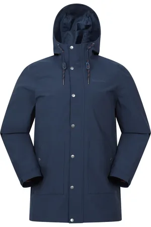 Mountain Warehouse Heren Fleece Gevoerde Waterdichte Jas (Marineblauw)