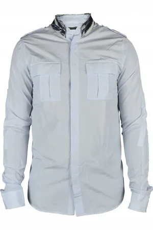 Balmain Overhemd met denimkraag