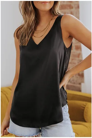 Azura Exchange Dames Losse V-hals Tanktop in
