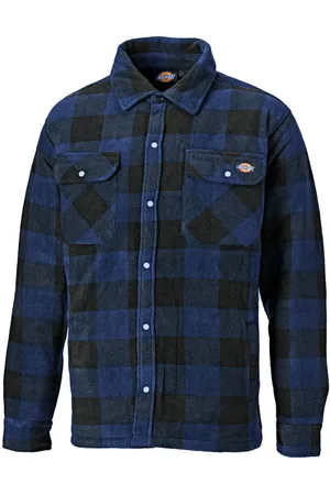 Dickies Heren Portland Longsleeve Polyester Polar Fleece Gevoerde Shirt
