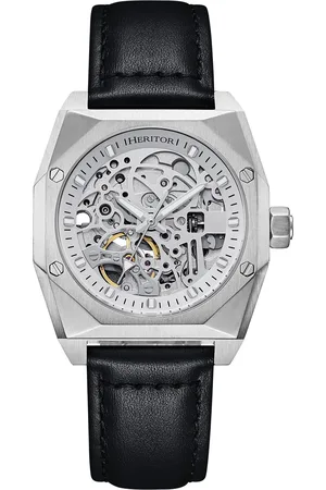 heritor automatic Elliott leren band horloge