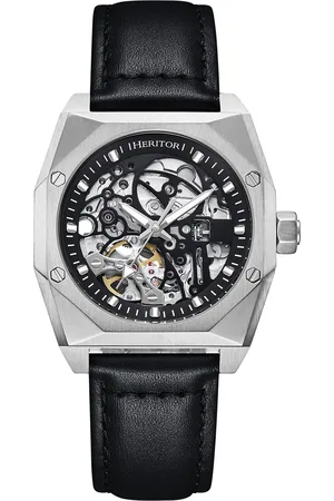 heritor automatic Elliott leren band horloge
