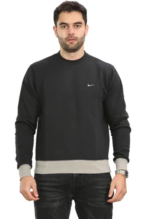 Nike Heren sweatshirt met ronde hals en contrasterende zoom