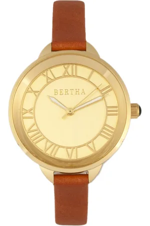 Bertha Madison Sunray wijzerplaat lederen band horloge