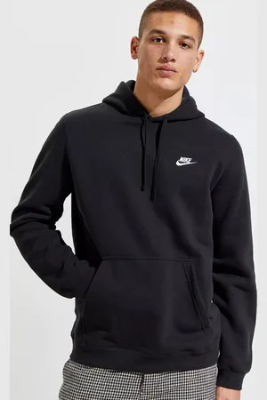 Nike Club pullover hoodie geborduurd logo in marineblauw
