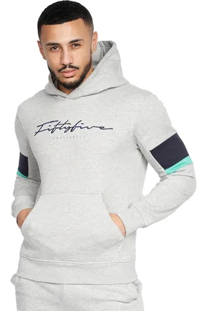 Crosshatch Heren Blastout Hoodie (Grijze Mergel)