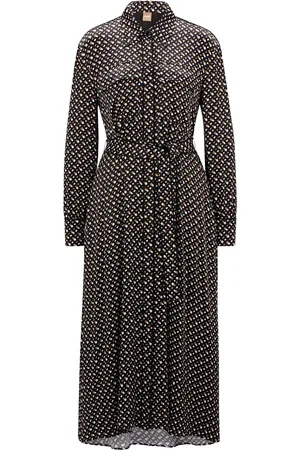 HUGO BOSS Damesjurk Davivo1 in Ruit