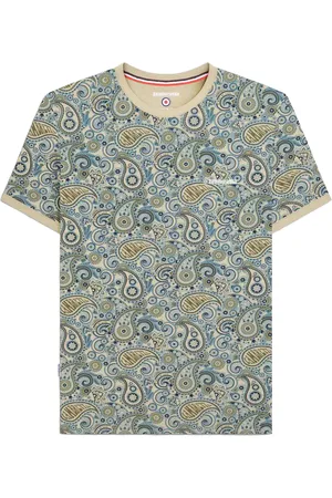 Lambretta Heren SS25 Paisley T-shirt (Hout/Ash/Kaki)