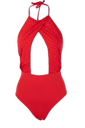 Trussardi EFFEN EENDELIG DAMESZWEMPAK MET SPLIT OP DE RUG EN ANTERREDBINDING XS IORE
