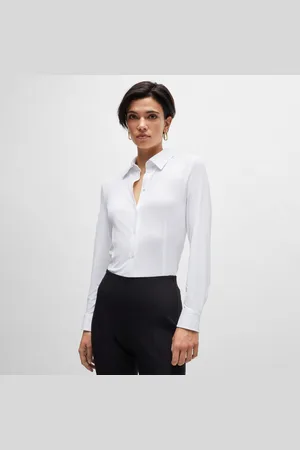HUGO BOSS Dames Boanna Extra-Slim-Fit Blouse in