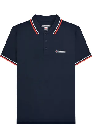 Lambretta Heren SS25 Twin Tip Poloshirt ( /wit/rood)