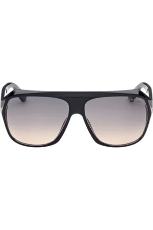 Tom Ford Hawkings-02 Gradient Smoke Lens Glanzend zwarte zonnebril