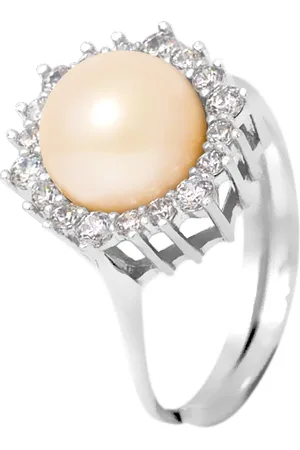 Diadema Pink Culture Pearl Ring 8-9 mm verstelbare zirkoniumoxiden 925